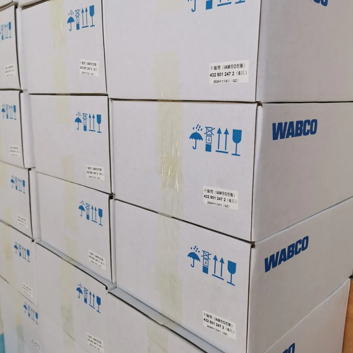 Genuine WABCO parts boxes