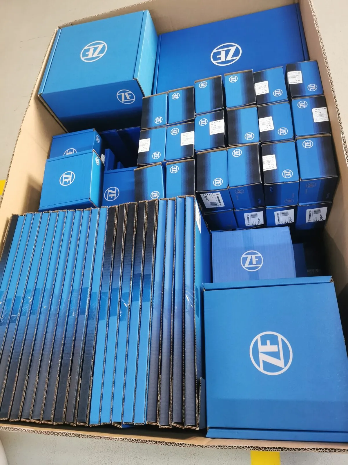 Genuine ZF parts boxes